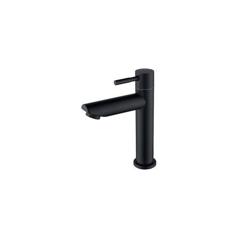 Grifo de lavabo de acero inoxidable negro de fácil instalación para uso doméstico - Crezuo (1/4)