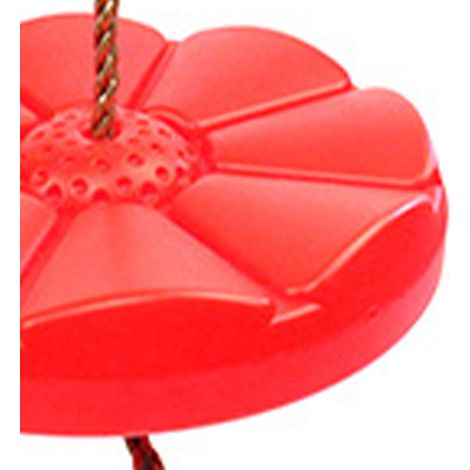 Balançoire en plastique robuste avec corde en PE, équipement de jeu extérieur pour enfants, rouge. (1/5)