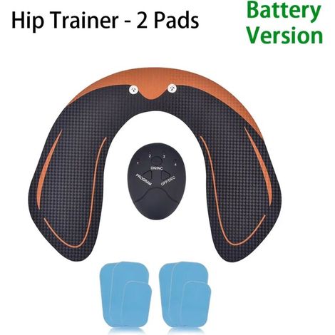 Appareil de massage EMS pour les hanches et les fessiers, pour femmes : stimulateur musculaire, tonifiant et liftant, pour le fitness et le raffermissement des abdominaux. Intensité de massage réglabl