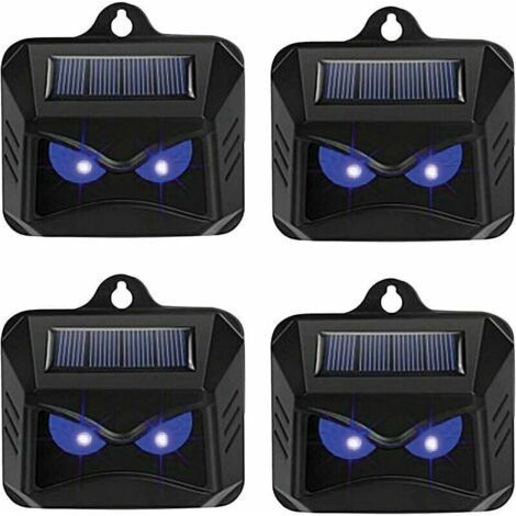 Vtizikl Repellente solare contro animali selvatici come procioni, caprioli, volpi, cinghiali, ecc. - 4 repellenti efficaci con luce LED blu (1/4)