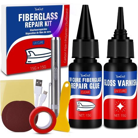 Kit de Réparation pour Planche de Surf - Colle Réparation UV 15g (1/5)
