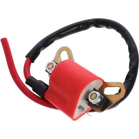 Module de bobine d'allumage compatible pour moteur de moto, lot de 3, en plastique rouge. (1/5)