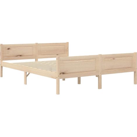 vidaXL Bettgestell Massivholz Kiefer 160x200 cm