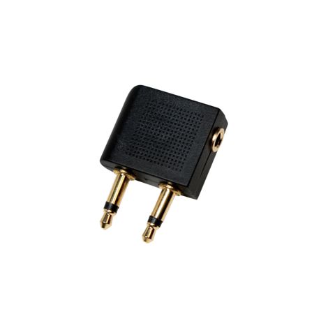 LogiLink CA1089 cambiador de género para cable 2x 3.5mm 1x 3.5mm Negro (1/3)