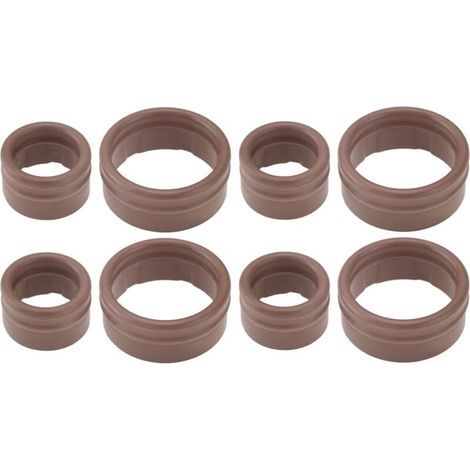 8 Pièces Kit de Joints de Climatisation Joint Torique D'étanchéité Joint de Compresseur Diamètre Intérieur 10,6 Mm/17 Mm Compatible avec Renault Grand Scenic II/Megane II OEM 7701208148 (1/3)