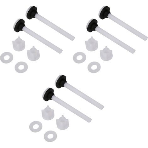 Kit de vis de fixation pour réservoir de chasse d’eau – 3 paires (6 pièces), acier inoxydable, dimensions standard (1/5)