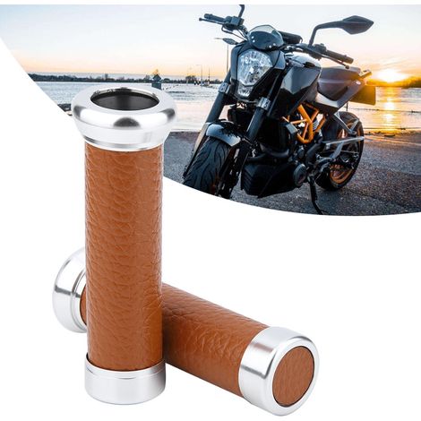 Poignées de guidon moto universelles antidérapantes, protection anti-glisse, accessoires de remplacement, marron (1/5)