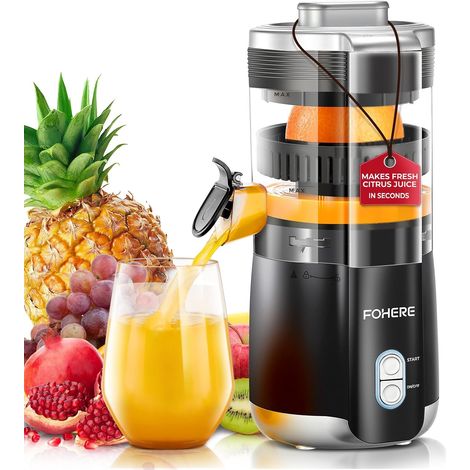 Presse Agrumes Electrique Automatique 100W Moteur Silencieux Sans BPA, 2 Cônes Interchangeables, Bec Anti-gouttes pour Jus de Fruit Frais (1/5)