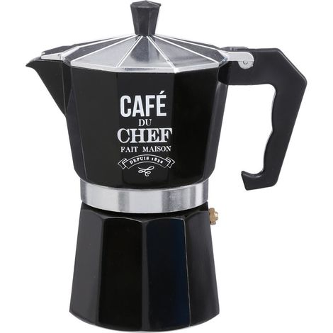 Machine à café secret-de-gourmet moka pot capacité 6 cups aluminium (1/4)