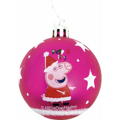 Palla di Natale Peppa Pig Cosy corner Fucsia 10 Unità Plastica (Ø 6 cm) (1/3)
