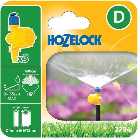 Hozelock Adjustable Micro Jet 180 Degree 4Mm/13Mm