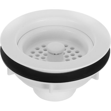 Tapón de desagüe y cesta coladora para fregadero de cocina, kit universal para fregadero de caravana con recolector de alimentos, 11,2 x 6,6 cm. (1/5)