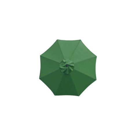 Toile de rechange pour parasol, housse de protection anti-UV, pour balcon et jardin (vert foncé, 2,7 m/6 baleines) (1/4)