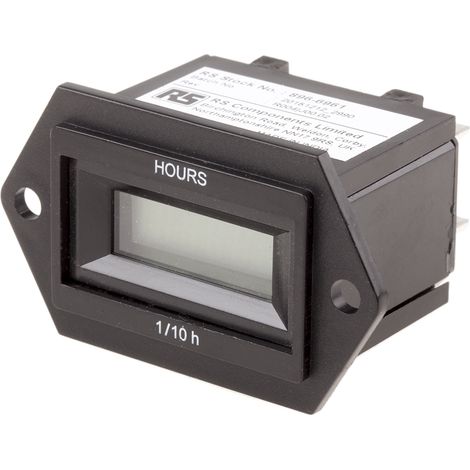 Compteur RS PRO Heures 1248 V c.a./c.c. LCD 6 digits ( Prix pour 1 )