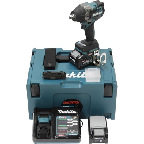 Makita TW007GM206 Akku-Bohrschrauber 40V max. / 2x 2,5 Ah Akku + Schnellladegerät im MAKPAC + Side-Kick (1/5)