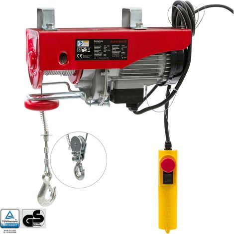 AREBOS Cabrestante de Eléctrico Cabrestante de Cable Motorizado 400-800 Kg