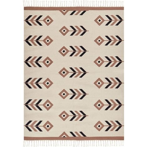 Rug NIAVAN Beige 160 x 230 cm Cotton Kilim