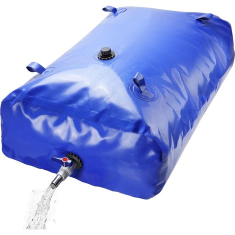 Réservoir d'eau Pliable PVC Portable Sac d'eau avec Valve d'arrêt, Sac d'eau de Camping Sac de Stockage d'eau d'urgence pour Transport de Liquides de Stockage Jardin Extérieur