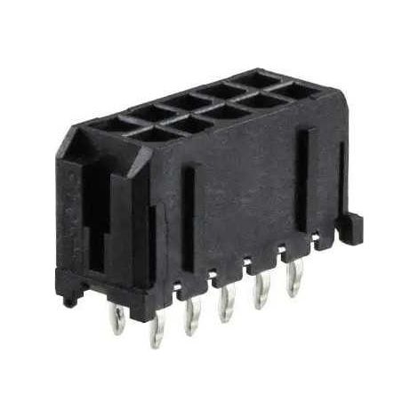 Connettore Micro Fit porta maschio 5X2 vie da circuito stampato