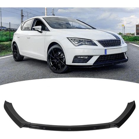 Dreiteiliger Frontstoßstangenspoiler in Hochglanzschwarz für Seat Leon MK3.5 Standard 2017-2019 (ZST-334) (übergroß) (1/5)