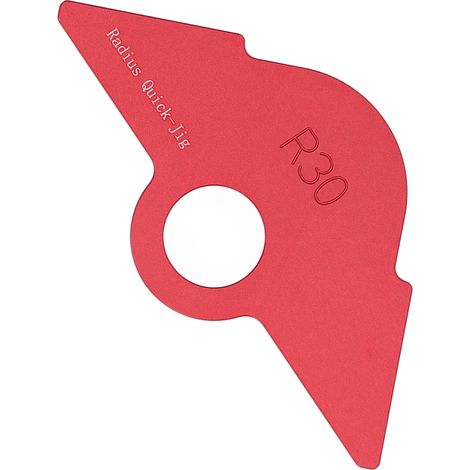 Gabarit de fraisage à rayon R30 pour le fraisage d'angles arrondis du bois (1/5)