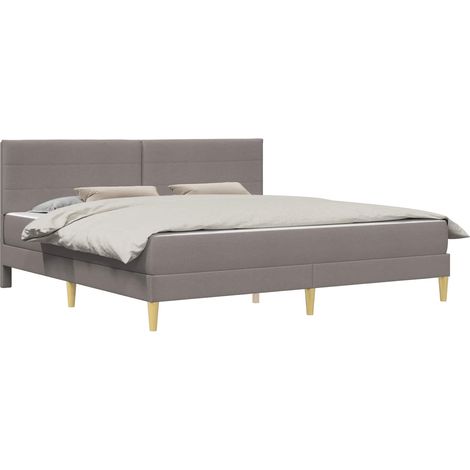 Bettrahmen 200 x 200 cm Taupe vidaXL (1/5)