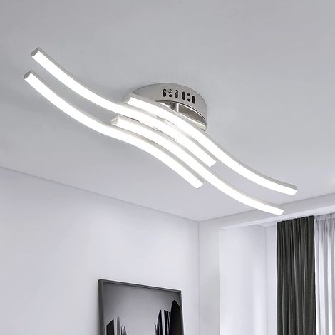 GOECO Plafoniera LED Design moderno Bianco Freddo 6000K Forma d'onda Lampada a Soffitto Per soggiorno, camera da letto, sala da pranzo, ufficio (1/5)