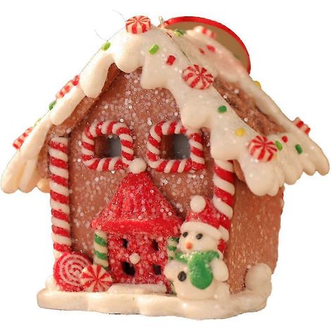 Weihnachtsdorf mit Häusern und beleuchteten Weihnachtsgebäuden (1/5)