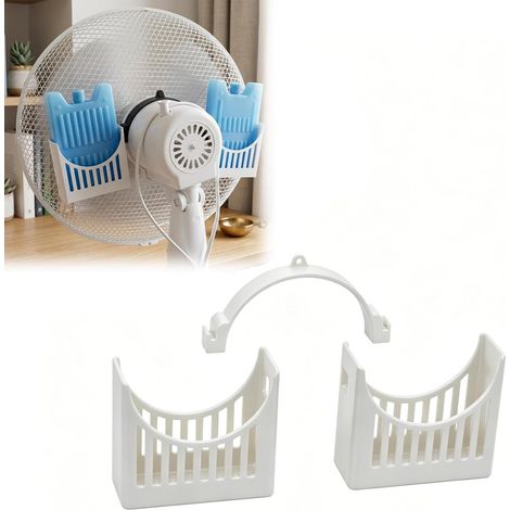 Support de bloc réfrigérant pour ventilateur sur pied – Accessoire de refroidissement (alternative aux ventilateurs brumisateurs) pour rafraîchir l'air intérieur