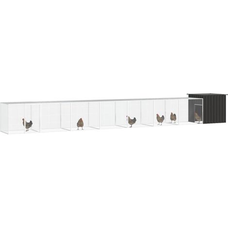 Maison Exclusive - Gabbia per Polli Antracite 800x91x100 cm Acciaio Zincato