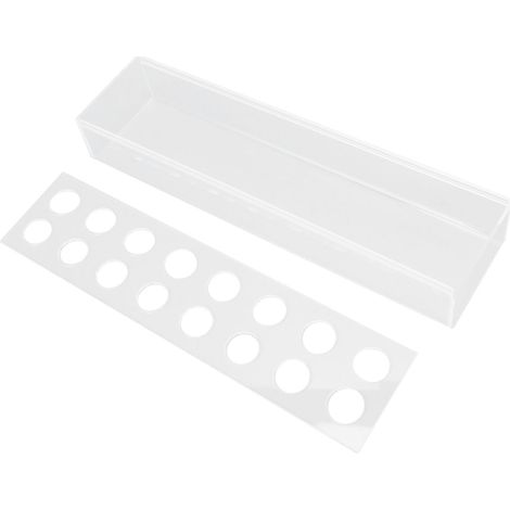 Vase rectangulaire élégant en acrylique transparent, idéal comme centre de table pour fleurs, décoration intérieure, mariage ou fête, 16 trous