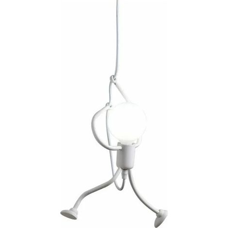 Luminaires suspendus créatifs modernes de petites personnes Blanc personnes dessin animé suspension lustre chambre enfant D26 × H 140 cm E27 suspension lustre accessoires (1/5)