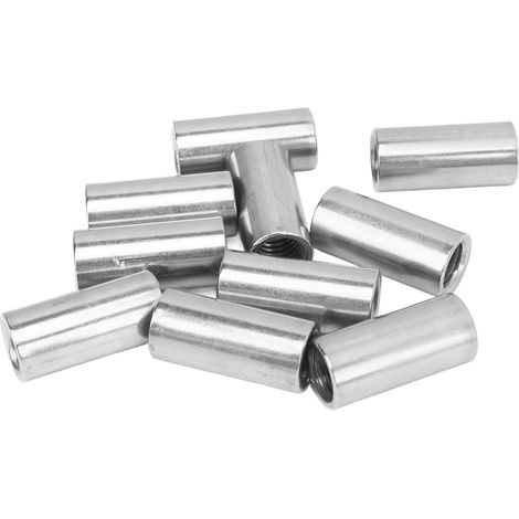 Lot de 10 écrous de raccordement ronds à filetage femelle M10 x 1,5, longueur 14 L30 mm, en acier inoxydable, pour la maintenance (1/5)