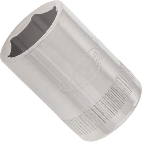 VIGOR Innenvierkant Antrieb 10 = 3/8 Zoll Steckschlüssel-Einsatz Außensechskant-Profil V2272N ∙ Vierkant hohl 10 mm (3/8 Zoll) ∙ Außen-Sechskant Profil ∙ 12 ∙ Gesamtlänge: 28 mm (1/2)