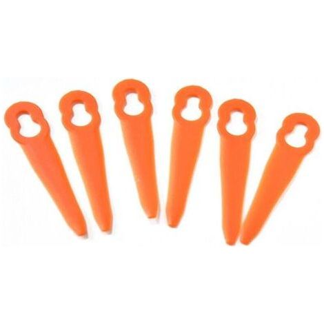 100 Plastic Trimmer Blades - ABS Cutting Blades - Plastic Blades - 1.15 x 0.7 cm Opening - Mowing Accessories - String Trimmers (1/4)