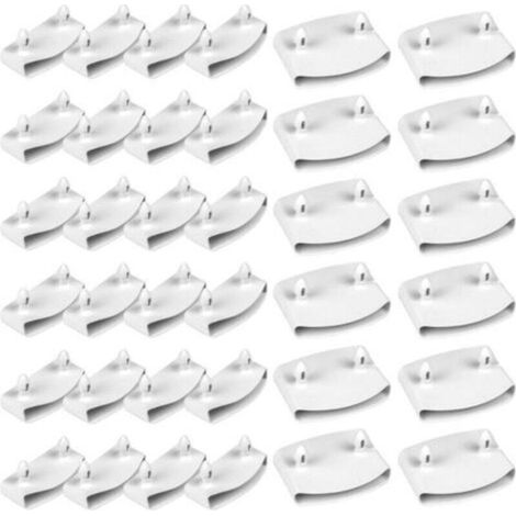 36 Embouts Lattes pour Sommier, Supports de Lattes pour Sommier, Capuchons Lattes pour Sommier 54mm, 24 x Embout de Lattes, 12 x Supports Centraux, pour 5.3cm - 5.5cm Latte de Li (1/5)
