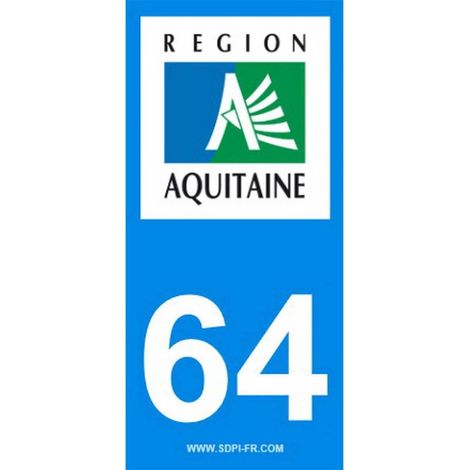 2 autocollants Region Departement 64