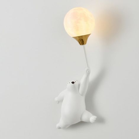 Applique Murale en Forme d'ours de Dessin animé, Applique Murale en Ballon, luminaire Mural féerique G9, Appliques câblées (1/5)