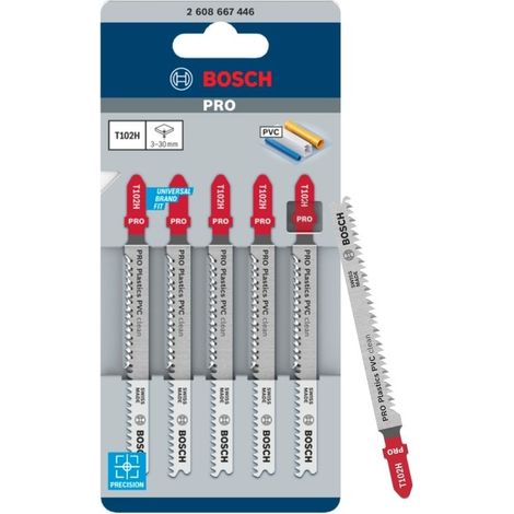 BOSCH T102H (pkt of 5) Clean for PVC 100mm