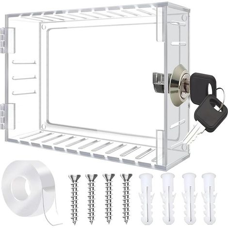 Boîte universelle pour thermostats avec grands couvercles transparents pour maison, appartement, école, hôtel, garde durable (1/5)