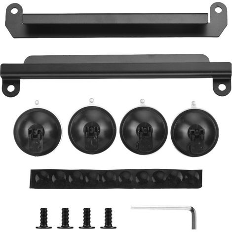 Jeffergarden Support de toit ouvrant à ventouse de remplacement pour Starlink Mini, kit de montage en acier inoxydable garantissant un signal satellite stable pendant la conduite, noir (1/5)