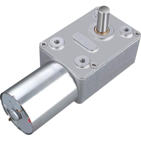 DC 12V Reversible Reduction Electric Motor High Torque Turbine Worm Gear Box (20RPM) (1/5)