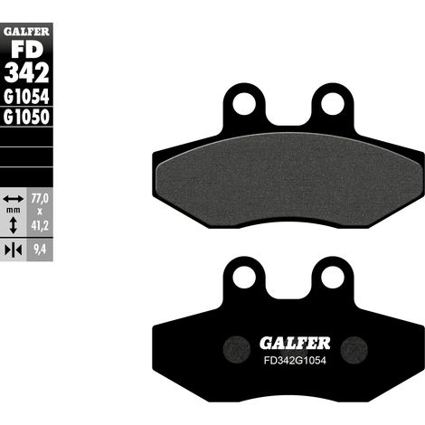Pastillas de freno Galfer KH393 semimetálicas para scooters Yamaha/MBK