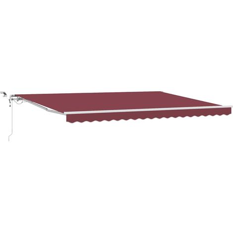 Maison Exclusive - Tenda da Sole Retrattile Automatica con LED Bordò 450x300 cm