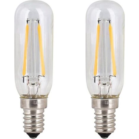 Lot de 2 ampoules LED 4W SES pour hotte aspirante E14 Blanc froid 6000K T25 Ampoules à filament de tube 40W Remplacement à incandescence Petite vis Edison Appareil non dimmable pour hotte (1/5)