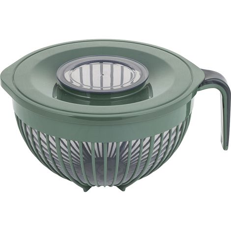 CIOTOLA DA CUCINA LUNA DA 3 LITRI IN PLASTICA CON COPERCHIO, VERDE