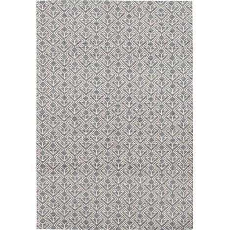 Tapis d'Extérieur Ethnique "Yoga" Gris & Crème 160 x 230 cm (1/4)