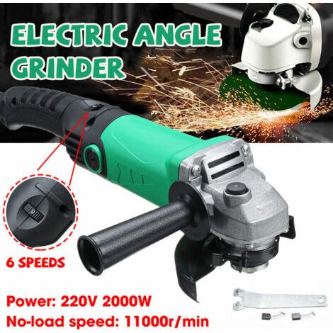 [11000RPM 100mm] Meuleuse d'angle électrique multifonction 220V 2000W ponceuse domestique 6 FIiles vitesse réglable