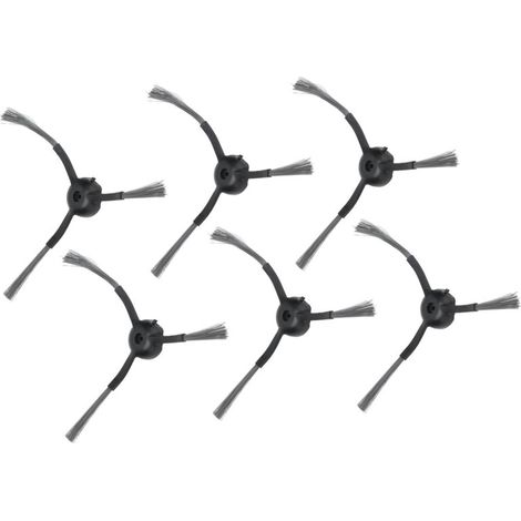 LiebeWH Brosse Latérale d'aspirateur, Brosse Latérale d'aspirateur, Brosse Latérale de Balayeuse, Brosse Latérale Résistante à l'usure, 6 Pièces pour Le Bureau pour VIOMI 11/S9 (1/5)