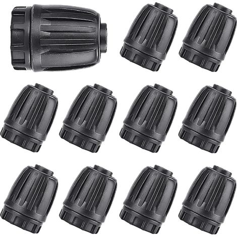 Kit d'irrigation goutte à goutte - Tuyau, robinet, embouts, raccord pour arroseur de jardin - Lot de 10 (1/4)